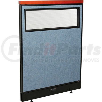 GLOBAL INDUSTRIAL 694769WEBL Interion&#174; Deluxe Electric Office Partition Panel with Partial Window, 36-1/4"W x 47-1/2"H, Blue