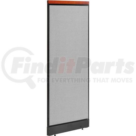 Global Industrial 694751PGY Interion&#174; Deluxe Office Partition Panel with Pass Thru Cable, 24-1/4"W x 65-1/2"H, Gray