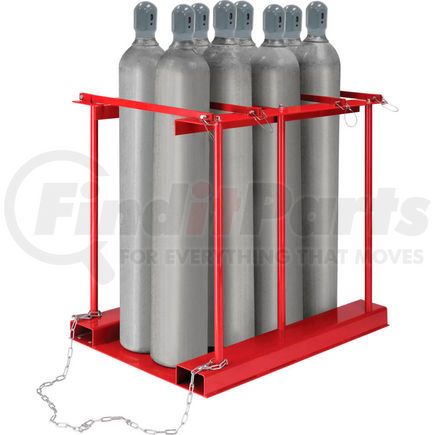 Global Industrial 270219 Global Industrial&#8482; Forkliftable Cylinder storage Caddy, Stationary For 8 Cylinders