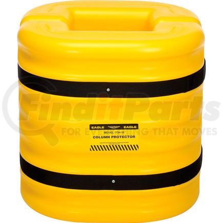 Justrite 1724-10 Eagle Column Protector, 10" Column Opening, 24" High, Yellow, 1724-10