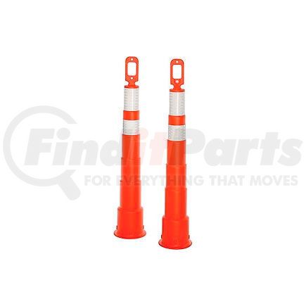 Cortina Safety Products 03-750-64HI 42" Trim Line Channelizer W/ (1) 6" & (1) 4" Hi Intensity Stripes, 1 Each