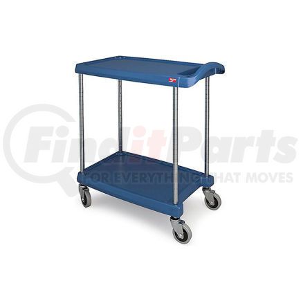 Metro MY1627-24BU Metro myCart&#153; Utility Cart With Chrome Posts, 2 Shelf, 31-1/2"Lx18-5/16"W, Blue