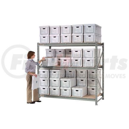 Global Industrial 613183 Global Industrial&#8482; Record Storage Rack Add-On 96"W x 18"D x 72"H