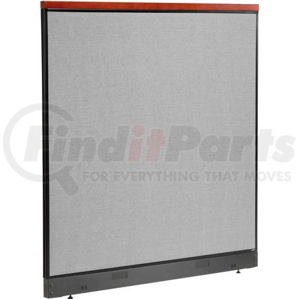 Global Industrial 277568PGY Interion&#174; Deluxe Office Partition Panel with Pass Thru Cable, 60-1/4"W x 65-1/2"H, Gray