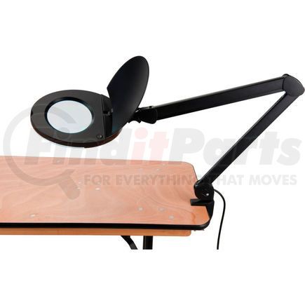 Global Industrial 277493 Global Industrial&#8482; 5 Diopter LED Magnifying Lamp With Covered Metal Arm, Black