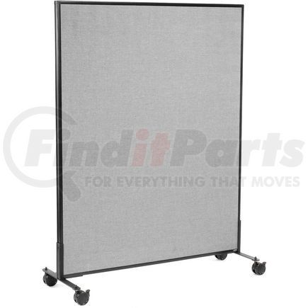 Global Industrial 694959MGY Interion&#174; Mobile Office Partition Panel, 48-1/4"W x 63"H, Gray