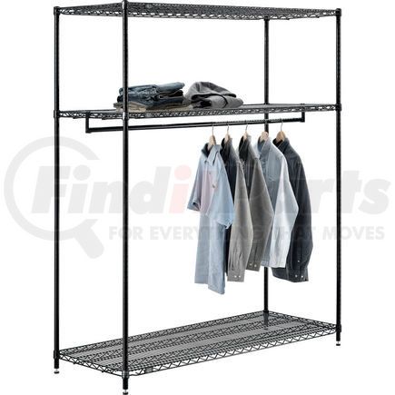 Global Industrial 184452B Free Standing Clothes Rack - 3 Shelf - 60"W x 24"D x 74"H