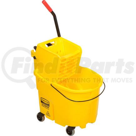 RUBBERMAID FG758088YEL -  wavebrake® 2.0 mop bucket & wringer combo w/side press, 26-35 qt. 7580-88