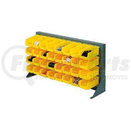 Global Industrial 603381YL Global Industrial&#153; Louvered Bench Rack 36"W x 20"H - 22 of Yellow Premium Stacking Bins