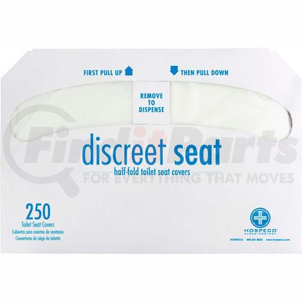Hospeco DS-5000 Hospeco Discreet Seat&#174; 1/2 Fold Toilet Seat Covers - 250 Covers/Pack, 20 Packs/Case - DS-5000