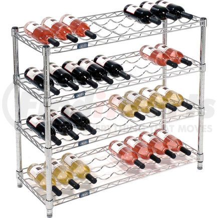 Global Industrial 797143 Nexel&#174; Wine Bottle Rack - 36 Bottle 36"W x 14"D x 34"H, Chrome