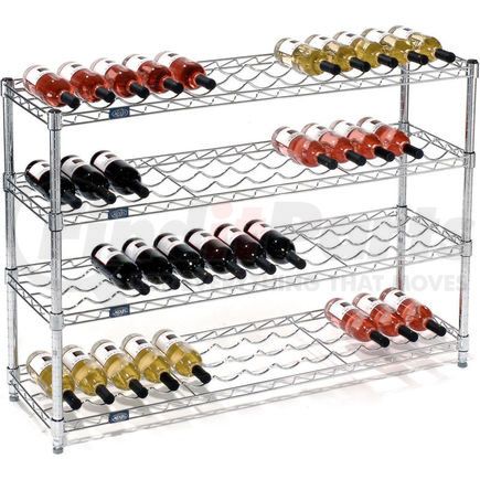 Global Industrial 797145 Nexel&#174; Wine Bottle Rack - 52 Bottle 48"W x 14"D x 34"H, Chrome