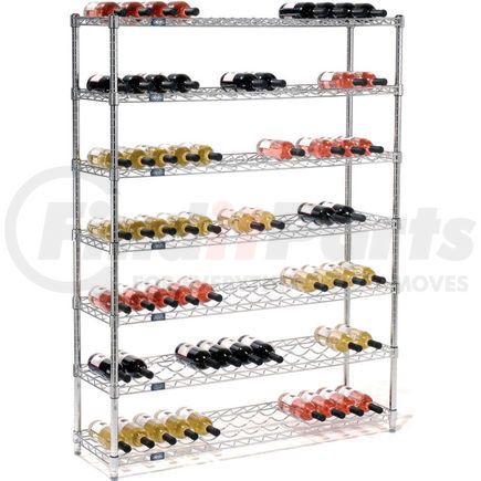 Global Industrial 797148 Nexel&#174; Wine Bottle Rack - 91 Bottle 48"W x 14"D x 63"H, Chrome