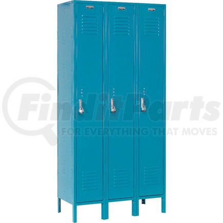 Global Industrial 652161BL Global Industrial&#153; Paramount&#174; Single Tier 3 Door Locker, 12"Wx12"Dx60"H, Blue, Assembled