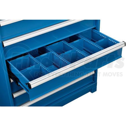 GLOBAL INDUSTRIAL 298455 Global Industrial&#8482; Dividers for 6"H Drawer of Modular Drawer Cabinet 36"Wx24"D, Blue