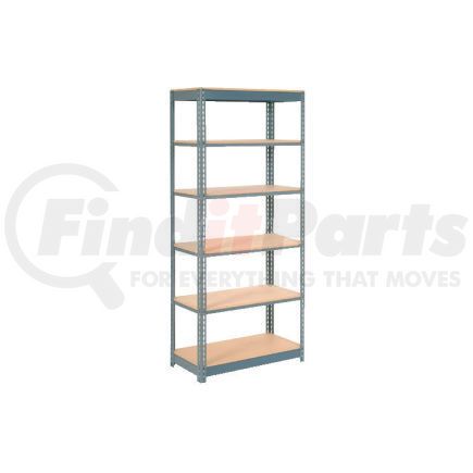 Global Industrial 255500 Global Industrial&#8482; Heavy Duty Shelving 48"W x 18"D x 84"H With 6 Shelves - Wood Deck - Gray