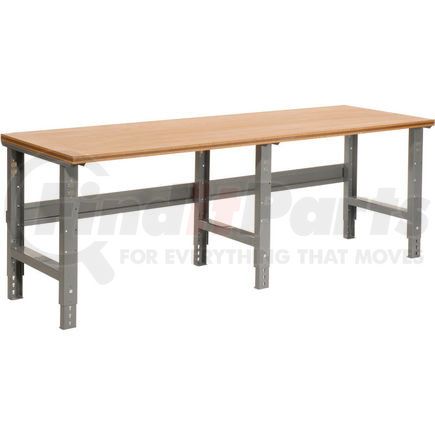 Global Industrial 183170 Global Industrial™ 96x30 Adjustable Height Workbench C-Channel Leg - Shop Top Square Edge Gray