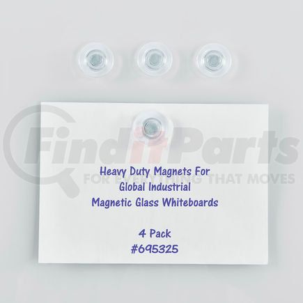 Global Industrial 695325 Global Industrial Heavy Duty Magnets, Pack of 4