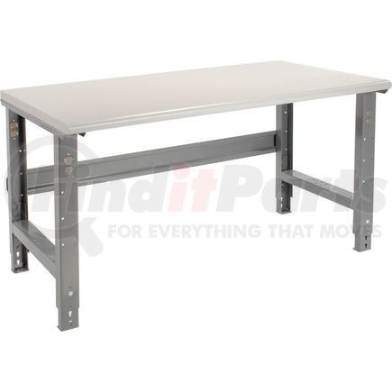 Global Industrial 183992 Global Industrial™ 72x36 Adjustable Height Workbench C-Channel Leg - Laminate Safety Edge Gray
