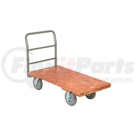 Global Industrial 952500P Global Industrial&#8482; Hardwood Deck Platform Truck 48 x 24 1200 Lb. Capacity 8" Pneumatic Casters