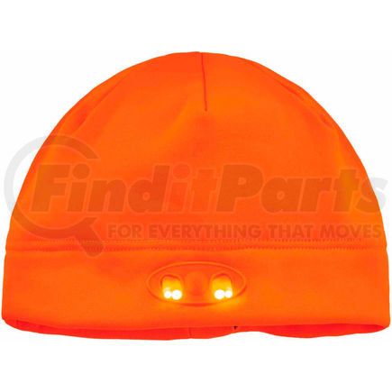 Ergodyne 16804 Ergodyne&#174; N-Ferno&#174; 6804 Skull Cap Beanie Hat With LED Lights, Orange