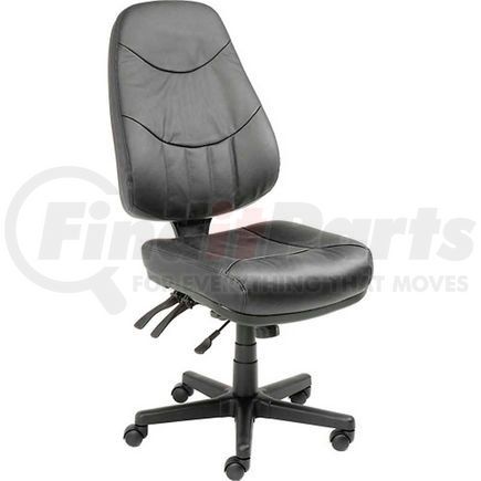 Global Industrial 506569 Interion&#174; Multifunction Chair With High Back, Leather, Black