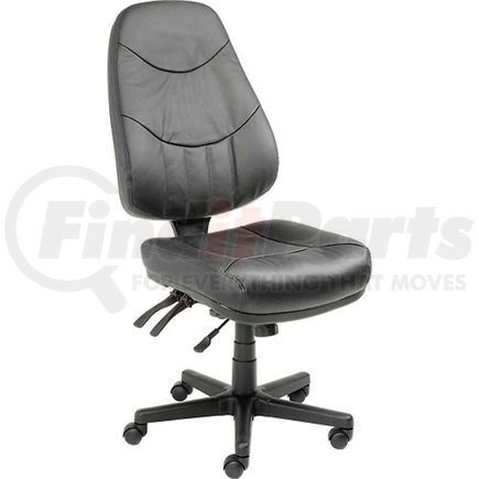GLOBAL INDUSTRIAL 506569 Interion&#174; Multifunction Chair With High Back, Leather, Black
