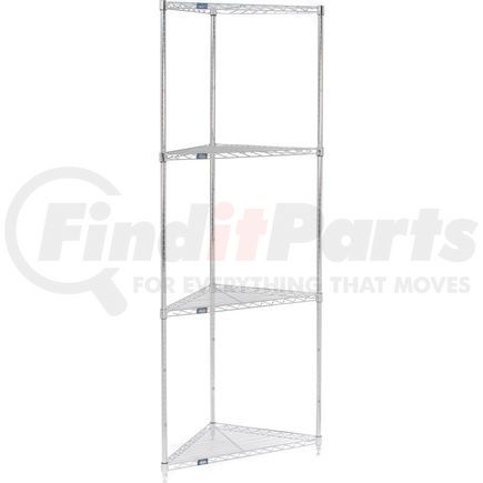 Global Industrial 796557 Nexel&#174; Chrome Corner Wire Shelving 24"W x 18"D x 86"H