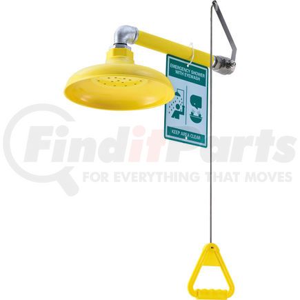 Global Industrial 708384 Global Industrial&#8482; Emergency Drench Shower, Horizontally Mounted