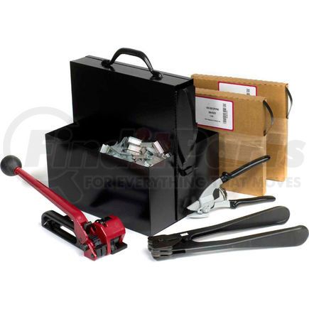 PAC STRAPPING PROD INC SK58 - steel strapping kit with two 5/8" x 200' coils, tensioner, sealer, cutter & case