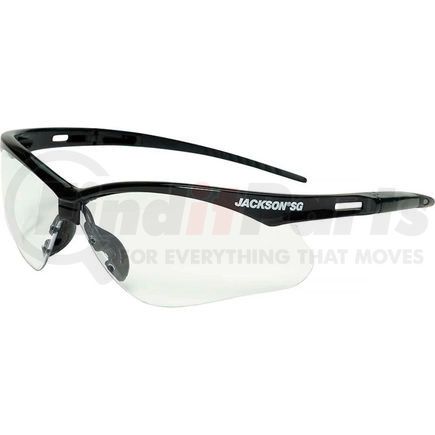 Sellstrom 50001 Jackson Safety SG Safety Glasses Black Frame Clear Lens Anti-Fog
