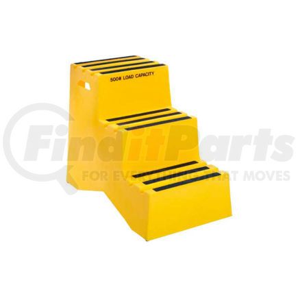 US Roto Molding ST-3 YEL 3 Step Plastic Step Stand - Yellow 20"W x 33-1/2"D x 28-1/2"H - ST-3 YEL