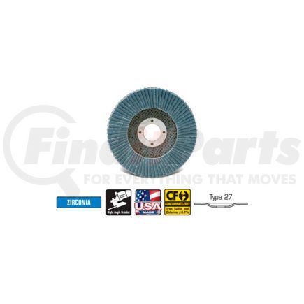 Cgw Abrasive 42542 CGW Abrasives 42542 Abrasive Flap Disc 5" x 7/8" 40 Grit Zirconia