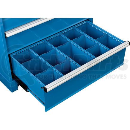 Global Industrial 298457 Global Industrial&#8482; Dividers for 10"H Drawer of Modular Drawer Cabinet 36"Wx24"D, Blue