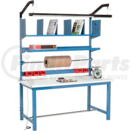 Global Industrial 244202 Global Industrial™ Packing Workbench ESD Safety Edge - 72 x 30 with Riser Kit