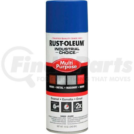 Rust-Oleum 1624830 Rust-Oleum Industrial Choice 1600 System Gen Purpose Enamel Aerosol, Safety Blue, 12 oz.- 1624830