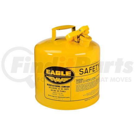 Justrite UI-50-SY Eagle Type I Safety Can - 5 Gallons - Yellow, UI-50-SY