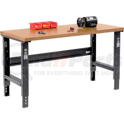 Global Industrial 183163BK Global Industrial™ 60x36 Adjustable Height Workbench C-Channel Leg - Shop Top Square Edge Black