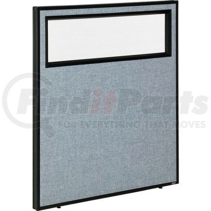 Global Industrial 694754WBL Interion&#174; Office Partition Panel with Partial Window, 36-1/4"W x 42"H, Blue