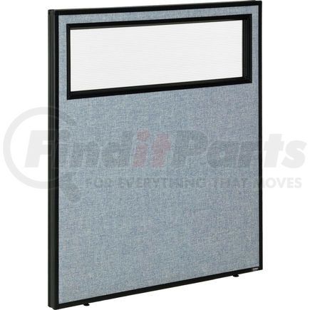 GLOBAL INDUSTRIAL 694754WBL Interion&#174; Office Partition Panel with Partial Window, 36-1/4"W x 42"H, Blue