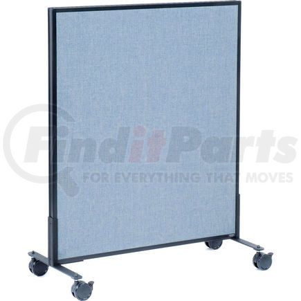 GLOBAL INDUSTRIAL 694955MBL Interion&#174; Mobile Office Partition Panel, 36-1/4"W x 45"H, Blue