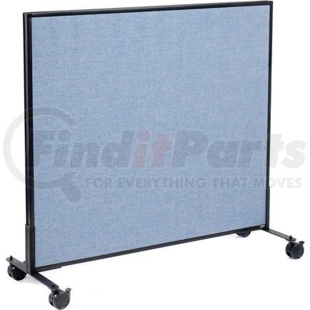 Global Industrial 694958MBL Interion&#174; Mobile Office Partition Panel, 48-1/4"W x 45"H, Blue