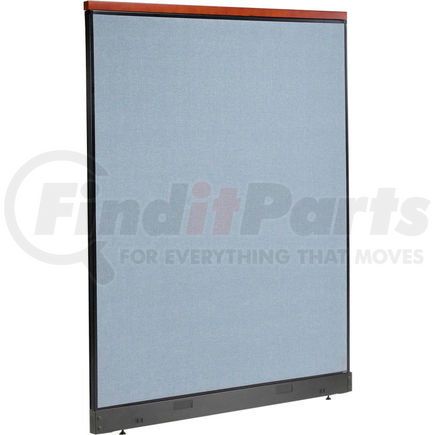 Global Industrial 277569PBL Interion&#174; Deluxe Office Partition Panel with Pass Thru Cable, 60-1/4"W x 77-1/2"H, Blue