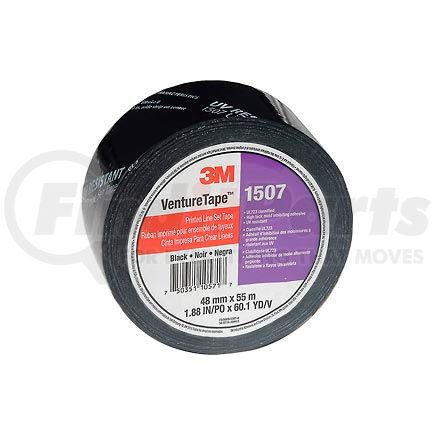 3M 7010378681 3M&#8482; VentureTape 1507PRTD-Q130 UV Resistant Line Set Tape 2 IN x 60 Yards Black