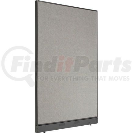 GLOBAL INDUSTRIAL 238638NGY Interion&#174; Non-Electric Office Partition Panel with Raceway, 48-1/4"W x 76"H, Gray