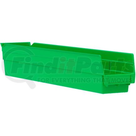 Akro Mils 30124GREEN Akro-Mils Plastic Nesting Storage Shelf Bin 30124 - 4-1/8"W x 23-5/8"D x 4"H Green