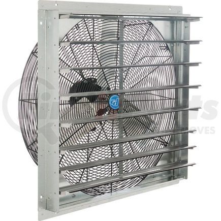 Global Industrial 294498 CD 30" Single Speed Direct Drive Exhaust Fan With Shutter, 1/4 HP