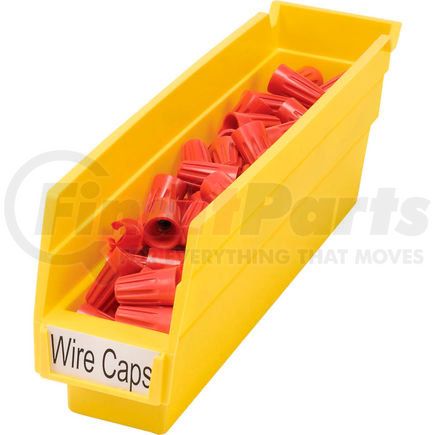 Akro Mils 30110YELLO Akro-Mils Plastic Nesting Storage Shelf Bin 30110 - 2-3/4"W x 11-5/8"D x 4"H Yellow