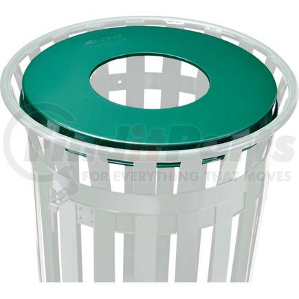 Global Industrial 260CP782 Global Industrial&#153; Steel Flat Lid For 36 Gallon Trash Can, Green