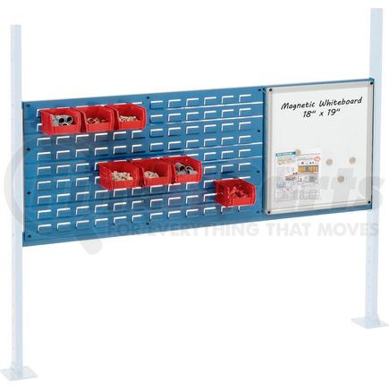 Global Industrial 319175BL Global Industrial&#153; Panel Kit for 60"W Workbench 18"W Whiteboard & 36"W Louver, Mounting Rail BL